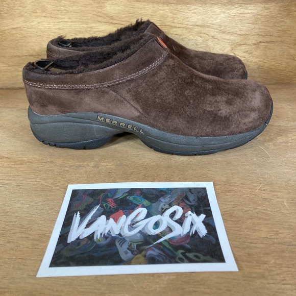 merrell suede clogs